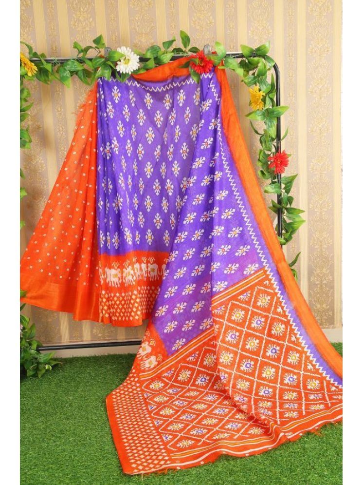     			Samai Cotton Silk Printed Saree With Blouse Piece - Multicolor2 ( Pack of 1 )