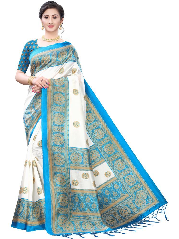     			Samai Cotton Silk Solid Saree With Blouse Piece - Multicolor1 ( Pack of 1 )