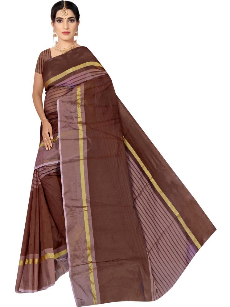     			Samai Cotton Silk Striped Saree With Blouse Piece - Multicolor7 ( Pack of 1 )