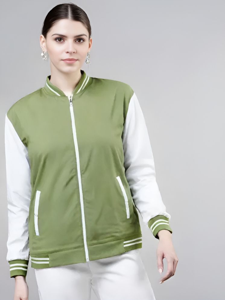     			plusperfaction - Polyester Green Bomber Jackets