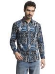 IVOC 100% Cotton Regular Fit Printed Full Sleeves Men's Casual Shirt - Multi ( Pack of 1 )