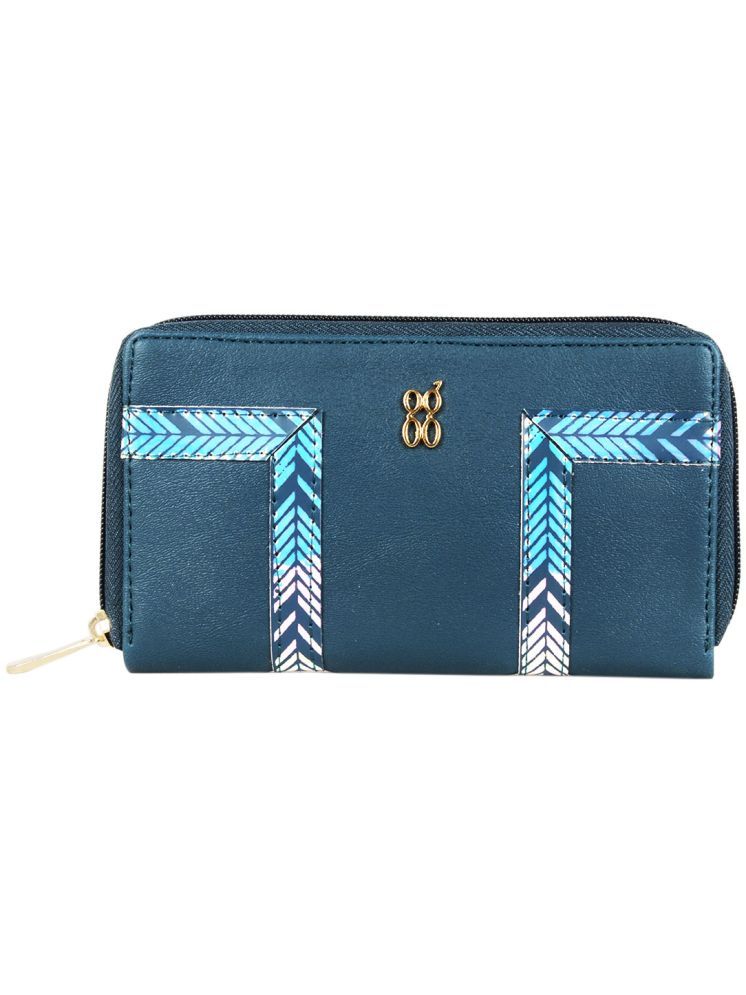     			Baggit PU Blue Women's Zip Around Wallet ( Pack of 1 )