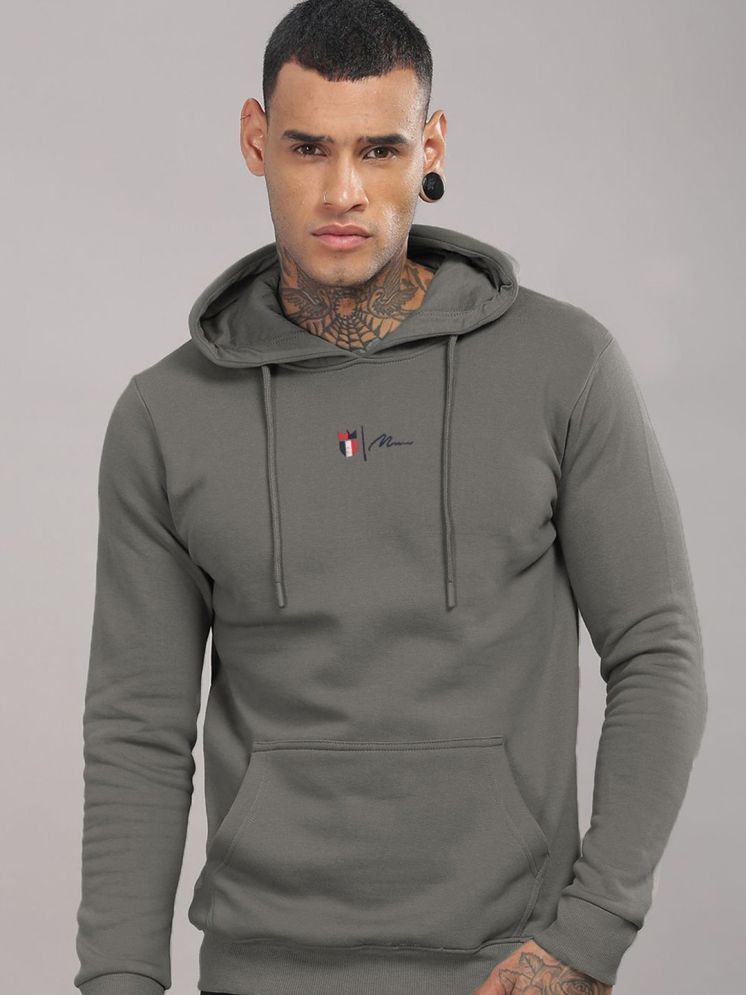     			MXN Fleece Hooded Men's Sweatshirt - Grey ( Pack of 1 )