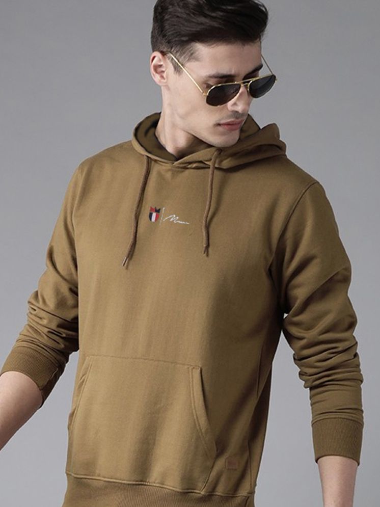     			MXN Fleece Hooded Men's Sweatshirt - Brown ( Pack of 1 )