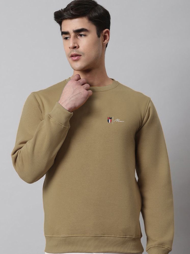     			MXN Fleece Round Neck Men's Sweatshirt - Brown ( Pack of 1 )