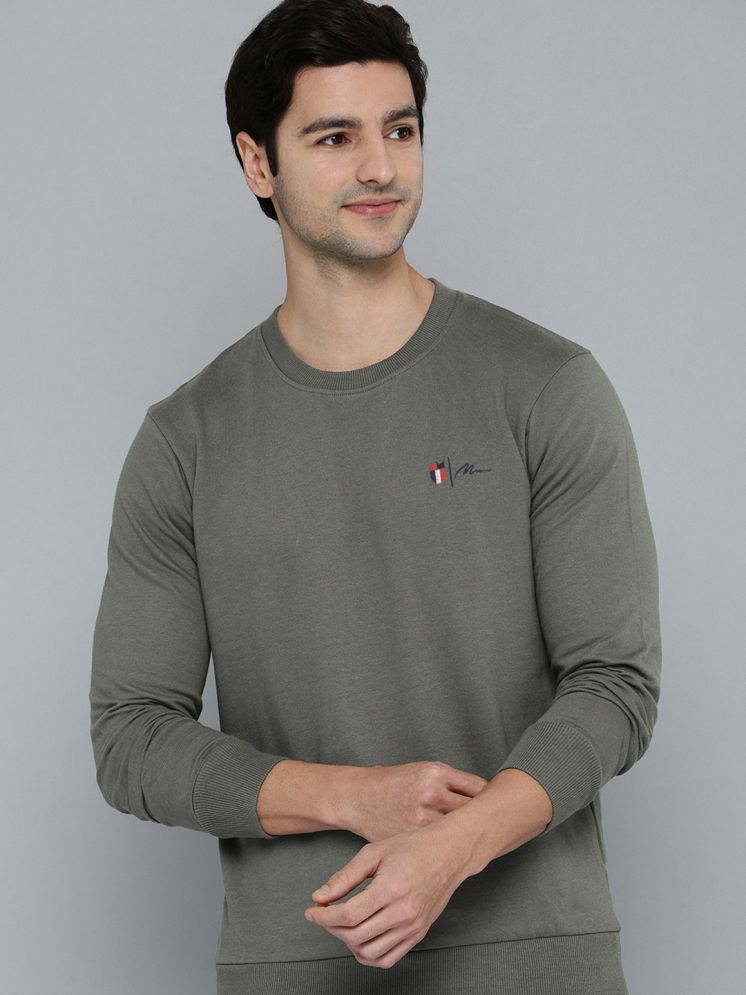     			MXN Fleece Round Neck Men's Sweatshirt - Grey ( Pack of 1 )