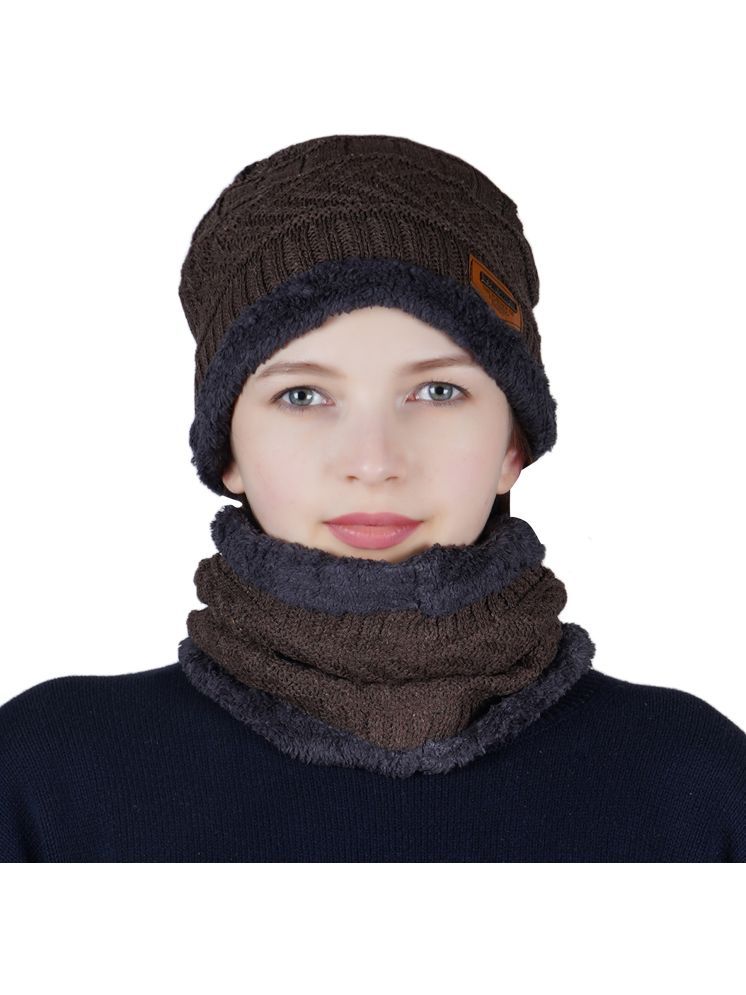     			PENYAN Brown Woollen Women's Cap ( Pack of 1 )