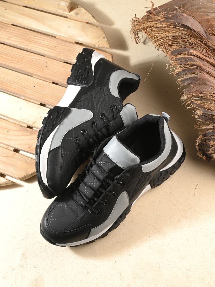     			Rising Wolf Lightweight Running Shoes Black Men's Lifestyle Shoes