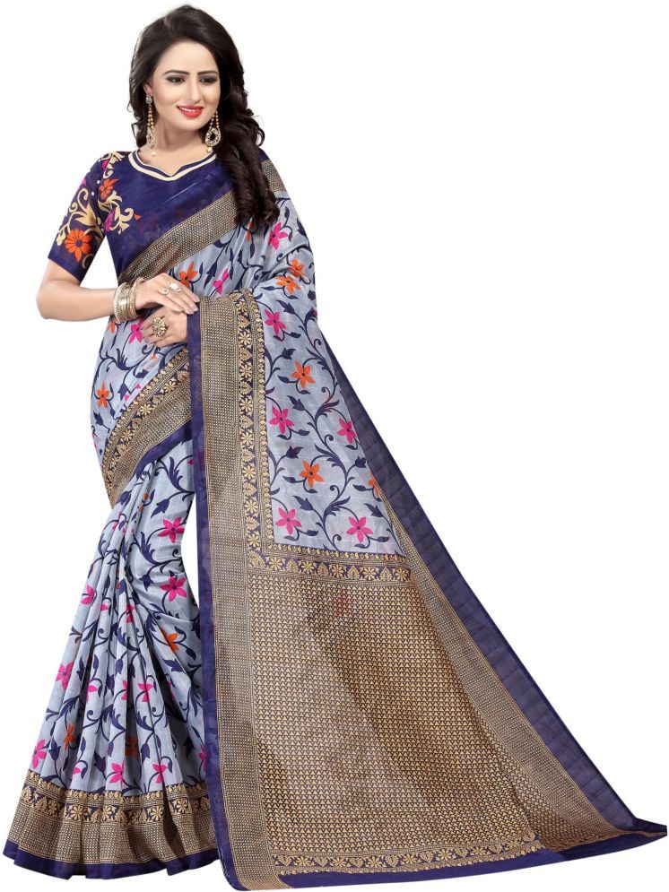     			Samai Cotton Silk Printed Saree With Blouse Piece - Multicolor9 ( Pack of 1 )