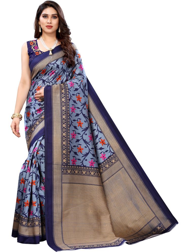     			Samai Cotton Silk Printed Saree With Blouse Piece - Multicolor2 ( Pack of 1 )