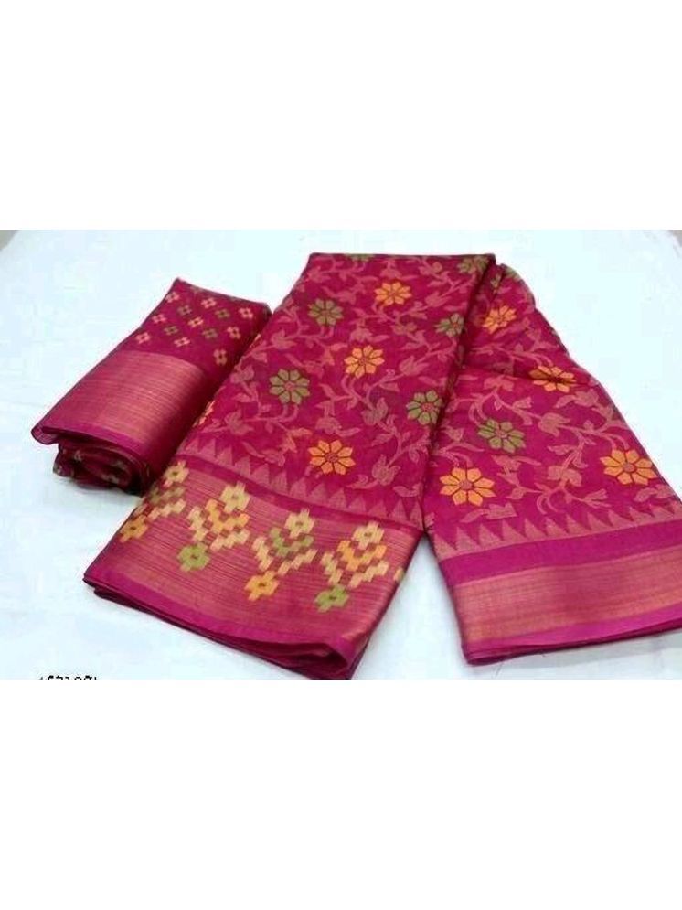     			Samai Cotton Silk Printed Saree With Blouse Piece - Multicolor2 ( Pack of 1 )