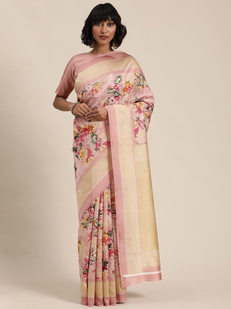     			Samai Cotton Silk Printed Saree With Blouse Piece - Multicolor4 ( Pack of 1 )