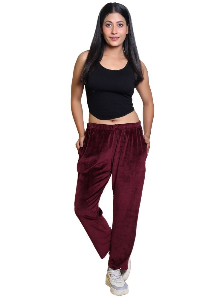     			Whyme Fashion Wine Cotton Women's Yoga,Gym Trackpants ( Pack of 1 )