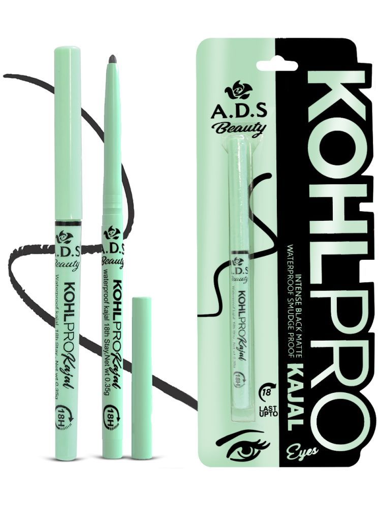     			ADS Green Matte Kajal 2 g Pencil ( Pack of 2 )