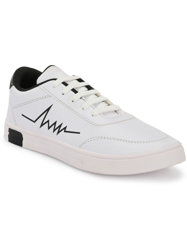     			Brainer White Men's Lifestyle Shoes