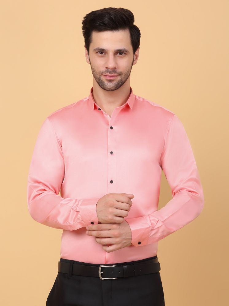     			Klotthe Satin Slim Fit Full Sleeves Men's Formal Shirt - Pink ( Pack of 1 )