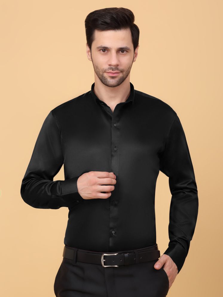     			Klotthe Satin Slim Fit Full Sleeves Men's Formal Shirt - Black ( Pack of 1 )