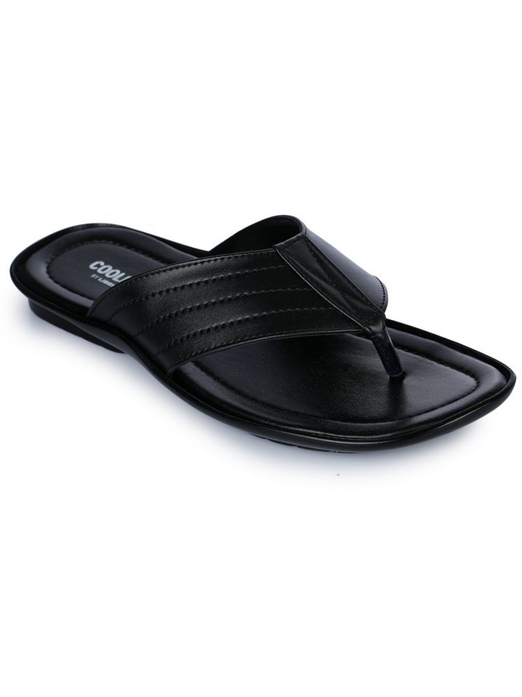     			Liberty Black Men's Leather Slipper