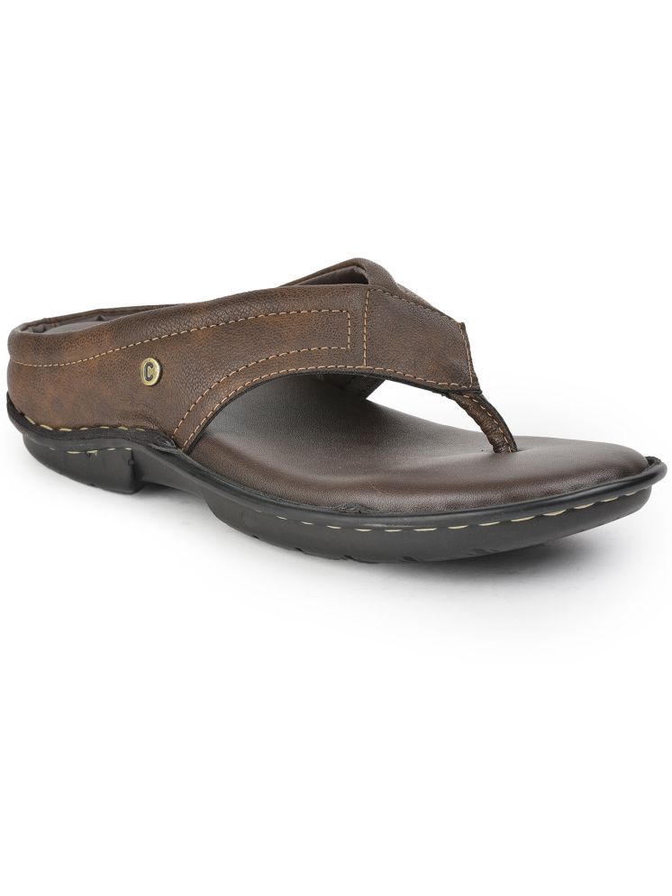     			Liberty Brown Men's Thong Flip Flop