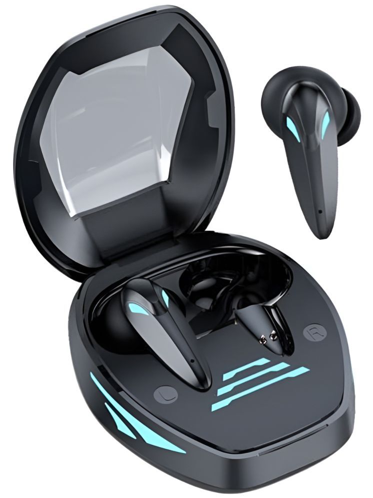     			VEhop TG09 GAMING HEADSET Bluetooth True Wireless (TWS) In Ear 30 Hours Playback Low Latency,Fast charging IPX4(Splash & Sweat Proof) Black