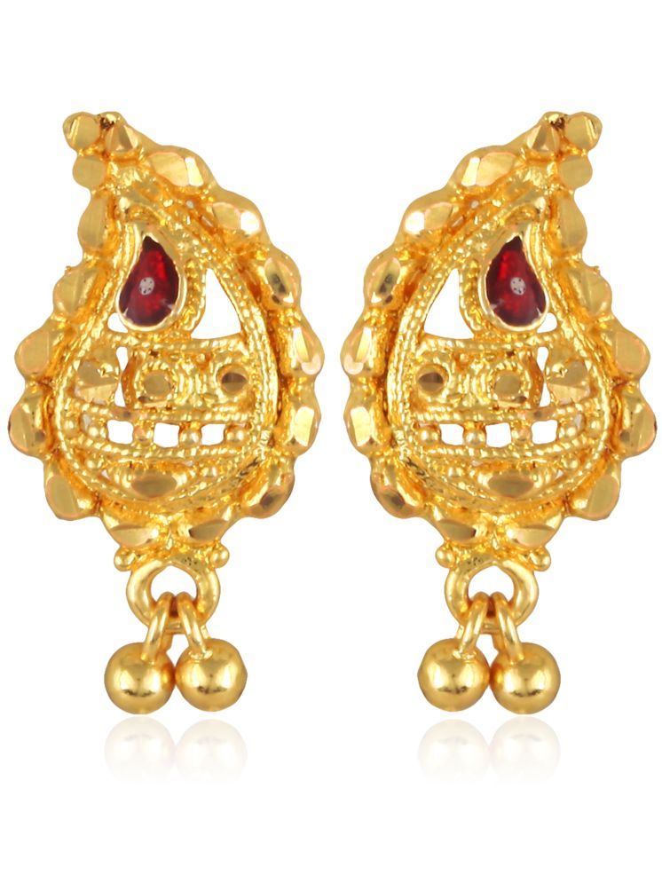     			Vighnaharta Golden Drop Earrings ( Pack of 1 )