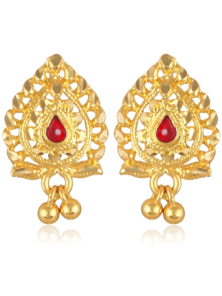     			Vighnaharta Golden Drop Earrings ( Pack of 1 )