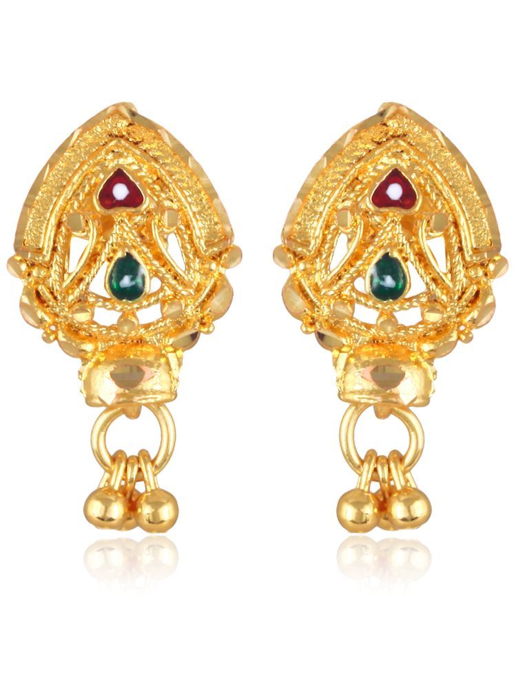     			Vighnaharta Golden Drop Earrings ( Pack of 1 )