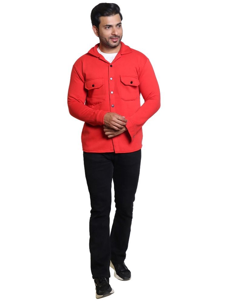     			Whyme Fashion Fleece Men's Casual Jacket - Red ( Pack of 1 )