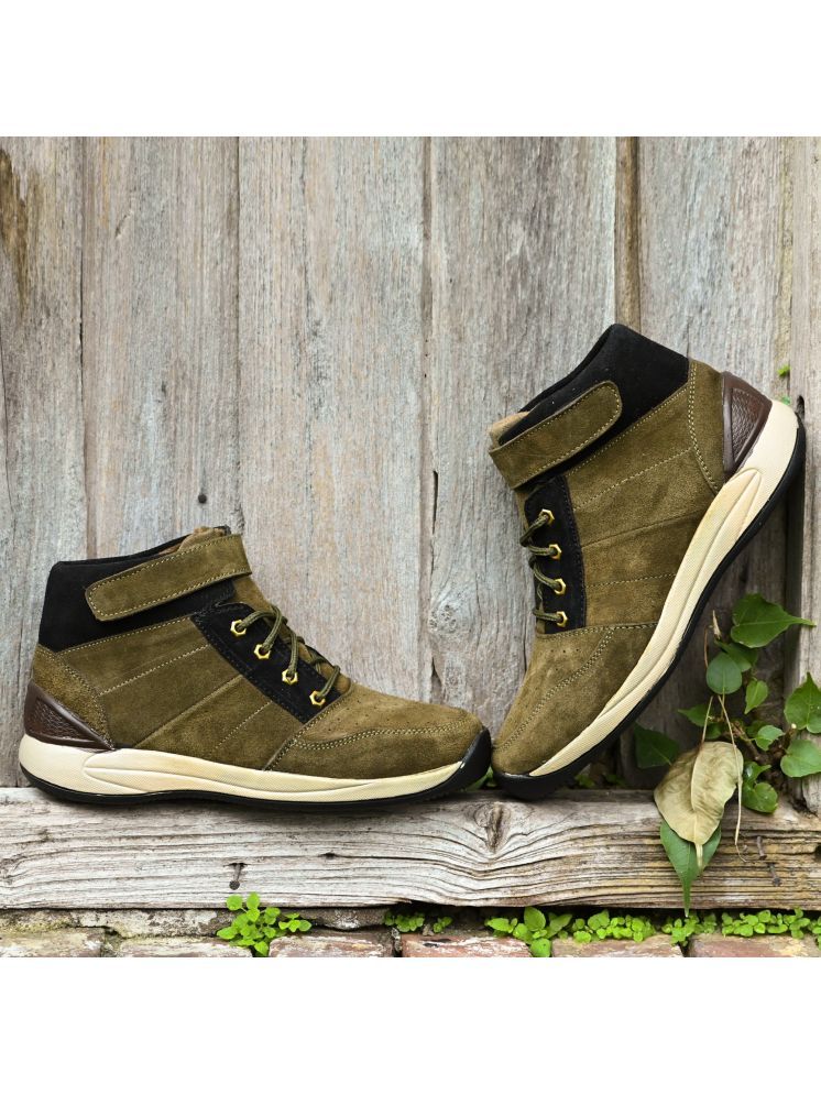     			Bucik Men's Olive Men's High Tops Shoes