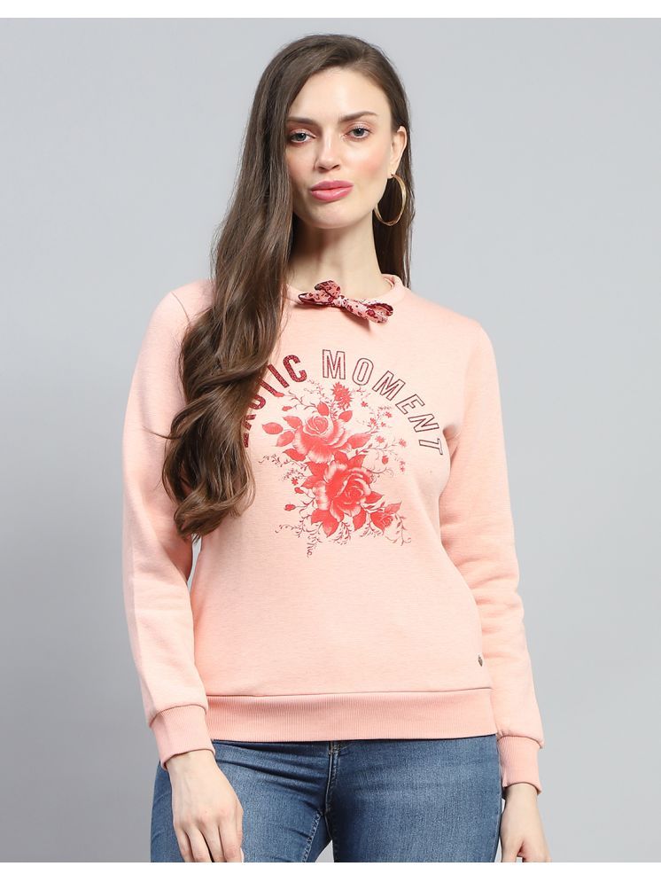     			Monte Carlo Cotton Blend Women's Non Zippered Sweatshirt ( Peach )